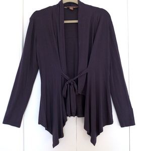 Jessica Long Sleeve Cardigan + Strap / Dark Purple